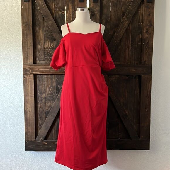 Belle Poque Two-Way Ruched Spaghetti Straps Off-Shoulder Bodycon Cocktail Dress - Picture 6 of 15